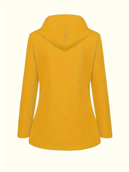 Camila Women’s Lightweight Hooded Windbreaker – Casual Button-Up Jacket