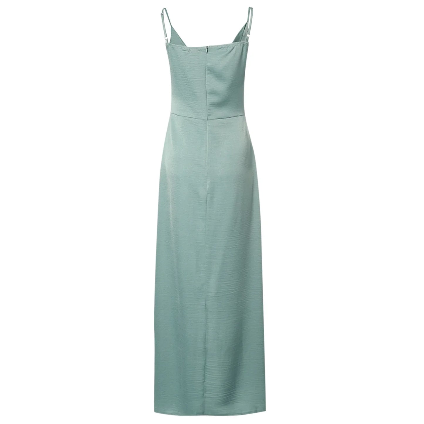 Gianna V-Neck Side-Slit Dress – Elegant Slim Fit for Day or Evening