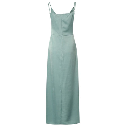 Gianna V-Neck Side-Slit Dress – Elegant Slim Fit for Day or Evening