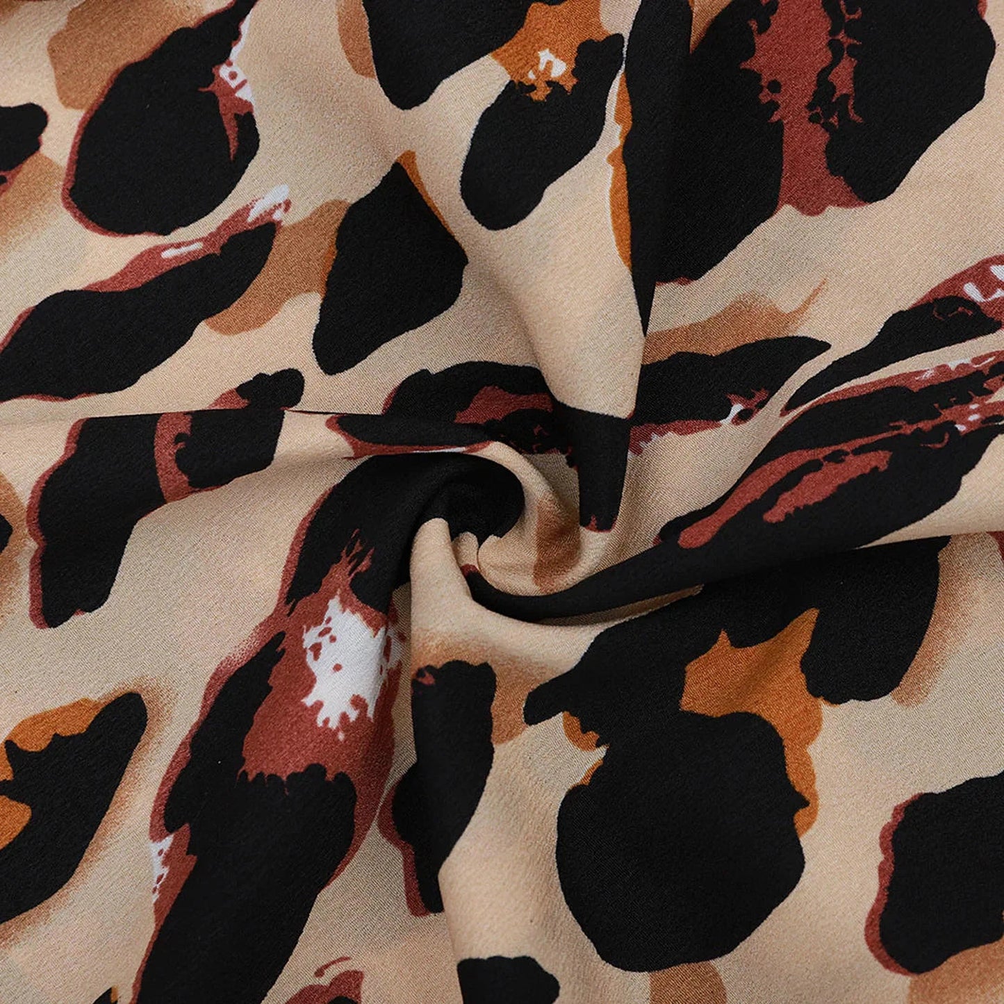 Valentina Feminine Leopard Print Skirt – Chic Midi Silhouette in Earthy Tones