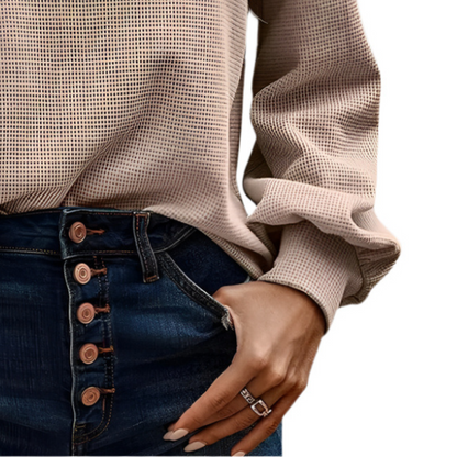 Aurora Trendy Sweatshirt – Women’s Cozy Everyday Layer in Rich Brown