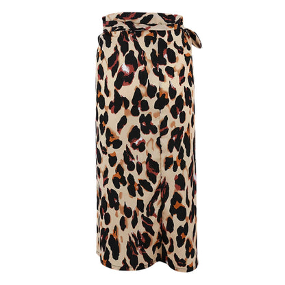 Valentina Feminine Leopard Print Skirt – Chic Midi Silhouette in Earthy Tones