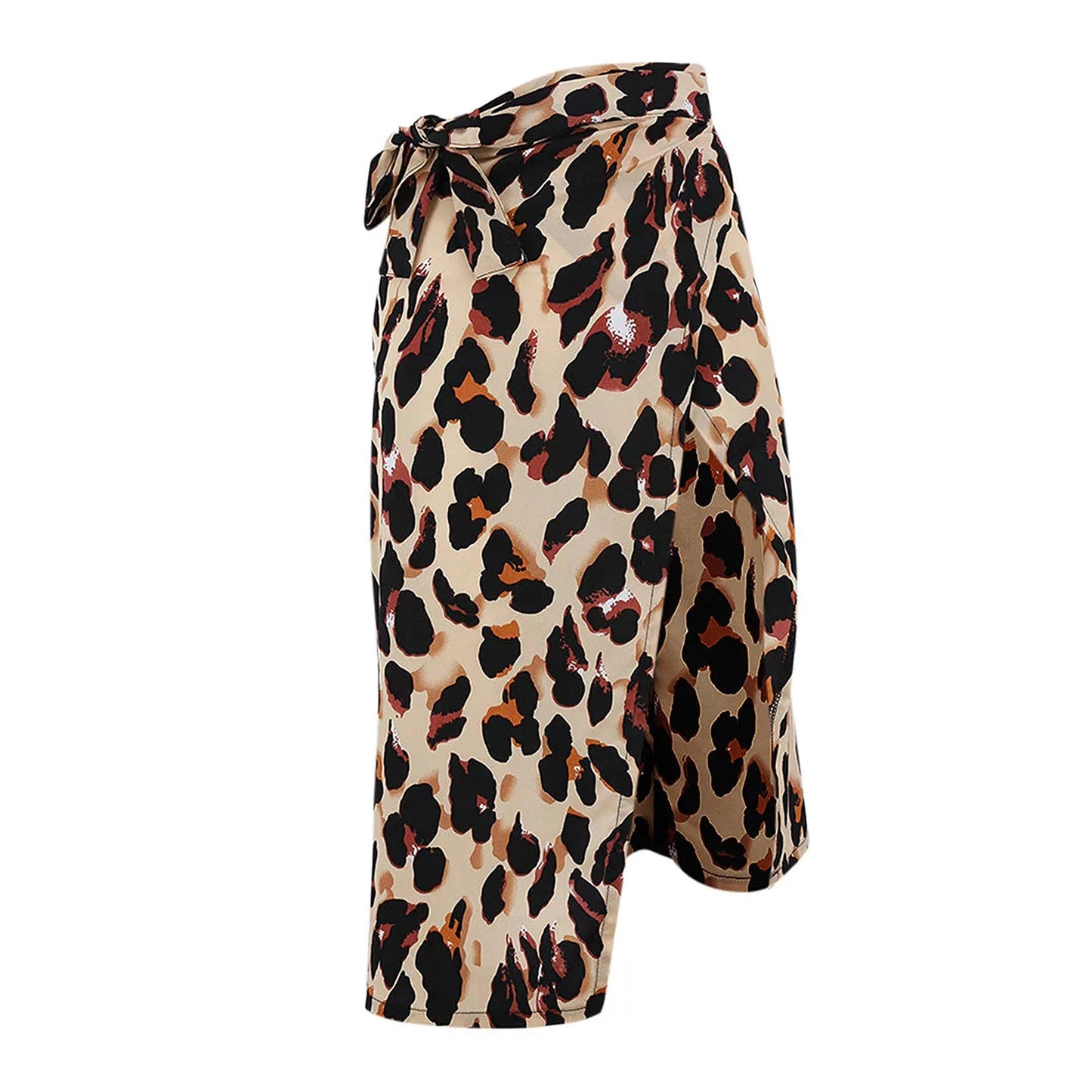 Valentina Feminine Leopard Print Skirt – Chic Midi Silhouette in Earthy Tones
