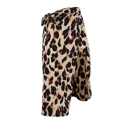 Valentina Feminine Leopard Print Skirt – Chic Midi Silhouette in Earthy Tones