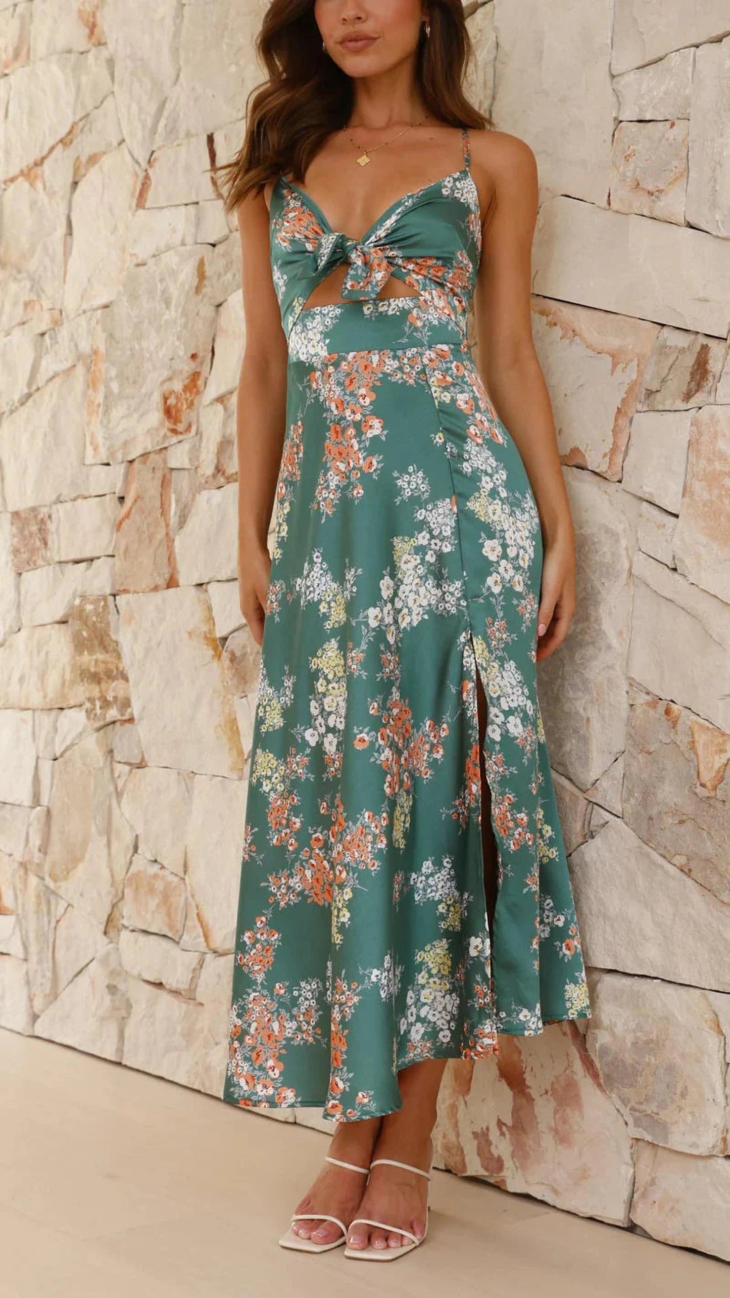 Isabella Floral Midi Dress – Women’s Effortless Garden-Inspired Style
