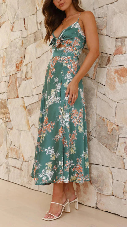 Isabella Floral Midi Dress – Women’s Effortless Garden-Inspired Style