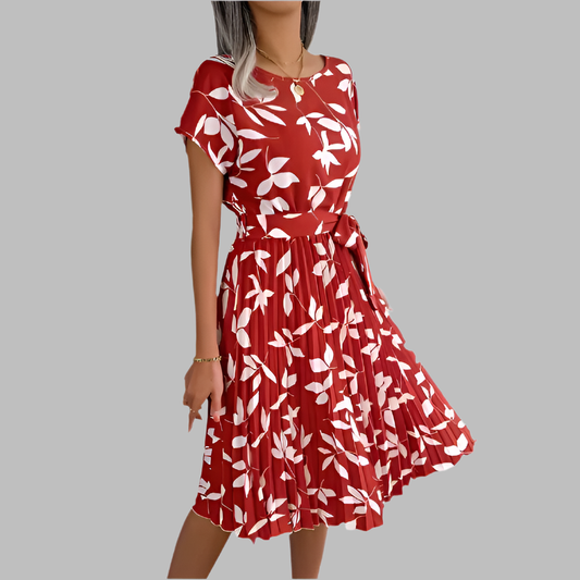 Bianca Wrap-Style High-Waist Floral Dress – Breezy Day-to-Evening Chic
