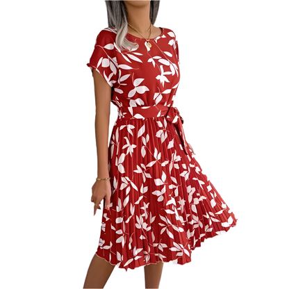 Bianca Wrap-Style High-Waist Floral Dress – Breezy Day-to-Evening Chic