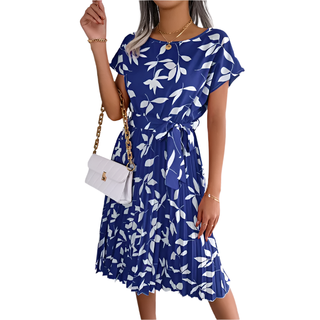 Bianca Wrap-Style High-Waist Floral Dress – Breezy Day-to-Evening Chic