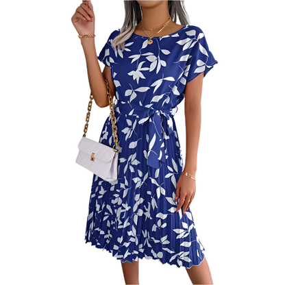 Bianca Wrap-Style High-Waist Floral Dress – Breezy Day-to-Evening Chic