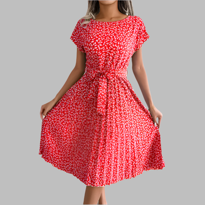 Bianca Wrap-Style High-Waist Floral Dress – Breezy Day-to-Evening Chic