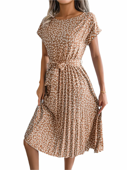 Bianca Wrap-Style High-Waist Floral Dress – Breezy Day-to-Evening Chic