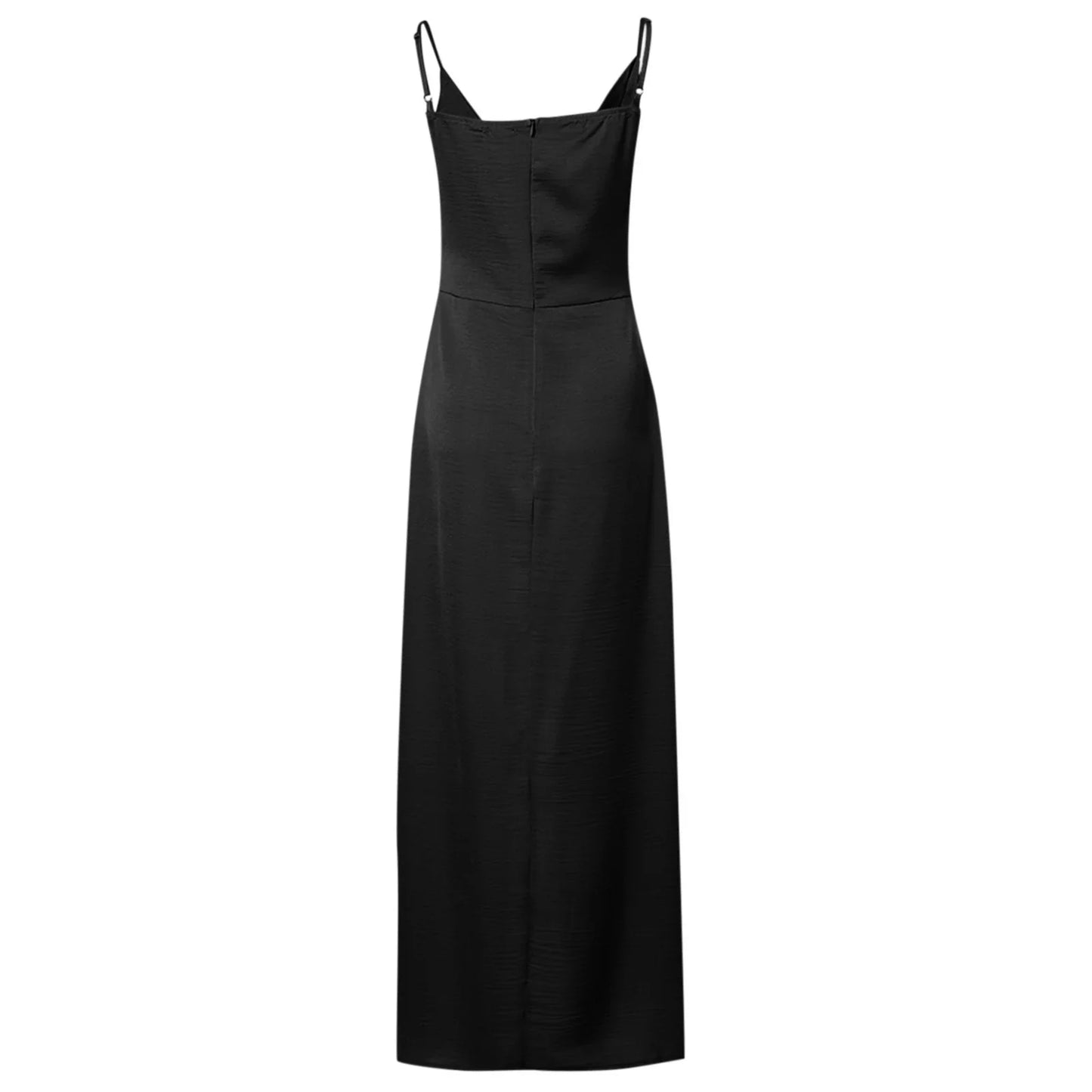 Gianna V-Neck Side-Slit Dress – Elegant Slim Fit for Day or Evening