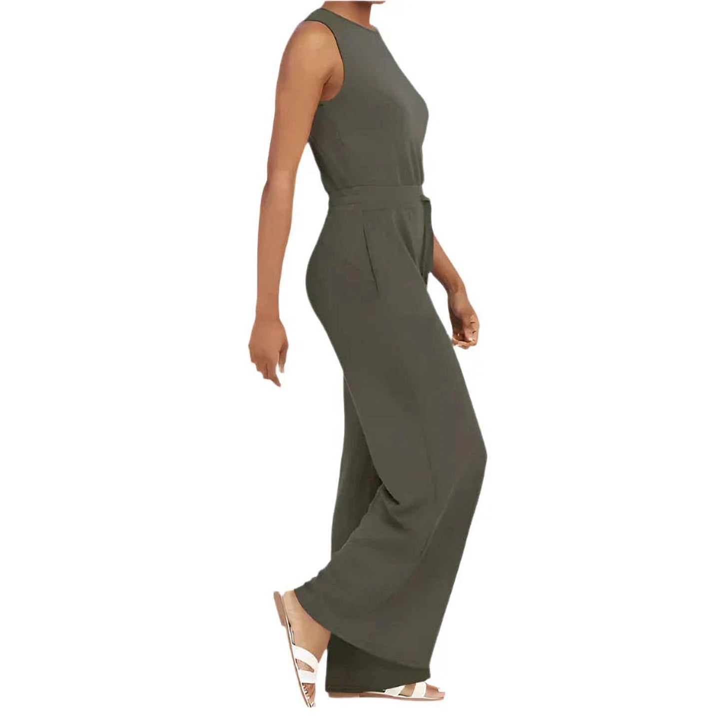 Lucia Women’s Sleeveless Jumpsuit – Light Blue, Airy Comfort for Spring–Summer