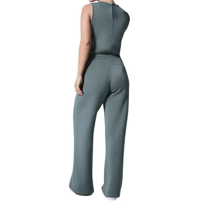 Lucia Women’s Sleeveless Jumpsuit – Light Blue, Airy Comfort for Spring–Summer