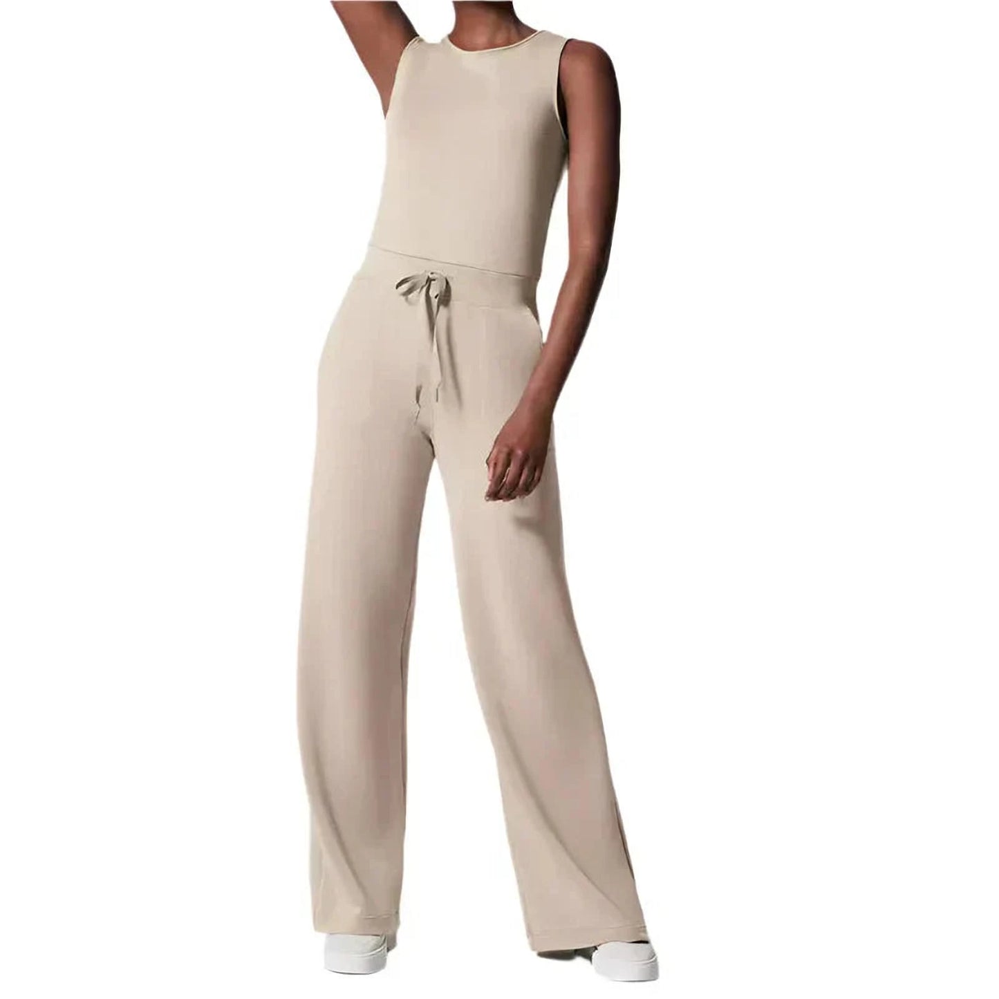 Lucia Women’s Sleeveless Jumpsuit – Light Blue, Airy Comfort for Spring–Summer